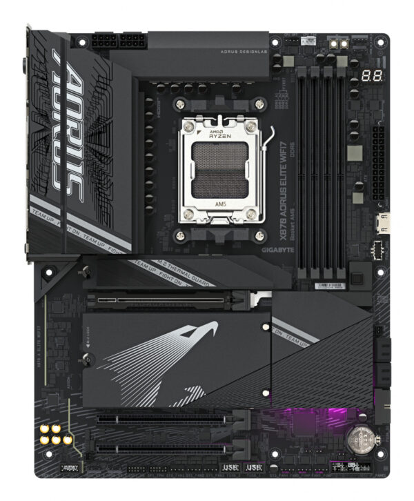 GIGABYTE X870 AORUS ELITE WIFI7 AMD X870 Socket AM5 ATX - Afbeelding 2