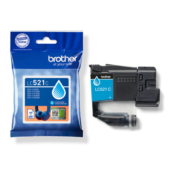 Brother LC521C inktcartridge 1 stuk(s) Origineel Cyaan - Afbeelding 2