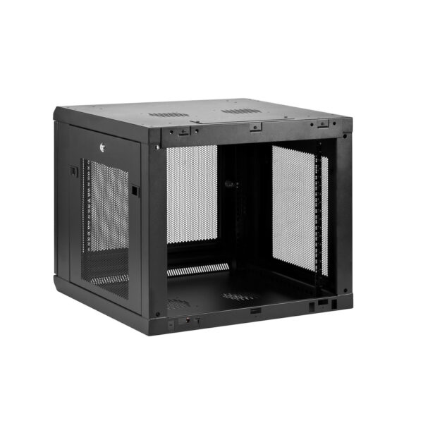 StarTech.com 4 Post 9U Wandmonteerbare Netwerkkast met 1U Schap, 19" Patchkast voor Data/AV/Electronica/Computer Apparatuur, Com - Afbeelding 2