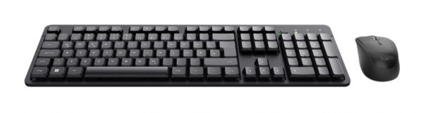 Trust TKM-360 toetsenbord Inclusief muis Kantoor RF Draadloos QWERTY Amerikaans Engels Zwart - Afbeelding 2