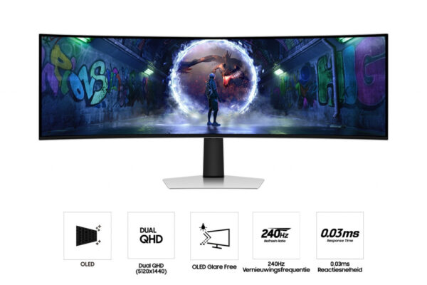Samsung 49" Odyssey OLED G9 G93SD DQHD 240Hz Gaming Monitor - Afbeelding 2