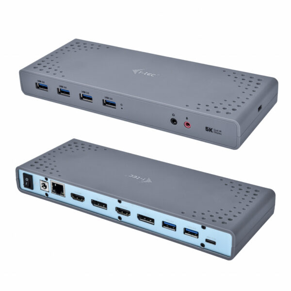 i-tec CADUAL4KDOCK laptop dock & poortreplicator Bedraad USB 3.2 Gen 1 (3.1 Gen 1) Type-C Zwart, Turkoois - Afbeelding 3