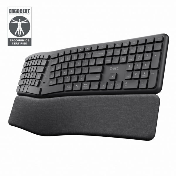 Trust Keyra Draadloos ergonomisch toetsenbord voor meerdere apparaten