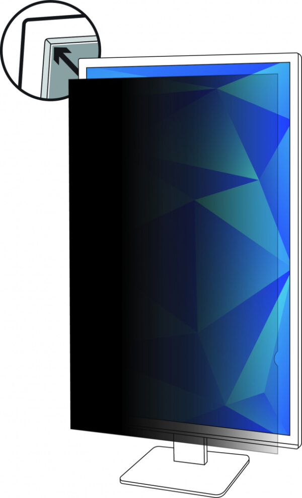 3M Privacy Filter voor 25in Portret Monitor, 16:9, PF250W9P