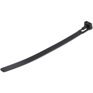 StarTech.com 15 cm Zwarte Herbruikbare Kabelbinders 7 mm Breed, 35 mm Bundeldiameter, 22 kg Treksterkte Hersluitbare Nylon Snel