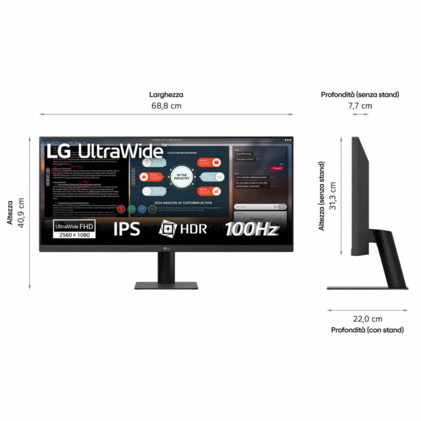 LG 29U511A-B computer monitor 73,7 cm (29") 2560 x 1080 Pixels WFHD LCD Zwart - Afbeelding 3