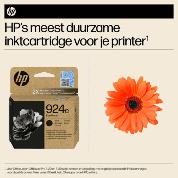 HP 924e EvoMore originele zwarte inktcartridge - Afbeelding 4