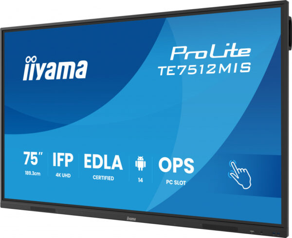 iiyama TE7512MIS-B4AG beeldkrant Digitale signage flatscreen 165,1 cm (65") LCD Wifi 400 cd/m² 4K Ultra HD Zwart Touchscreen T - Afbeelding 3