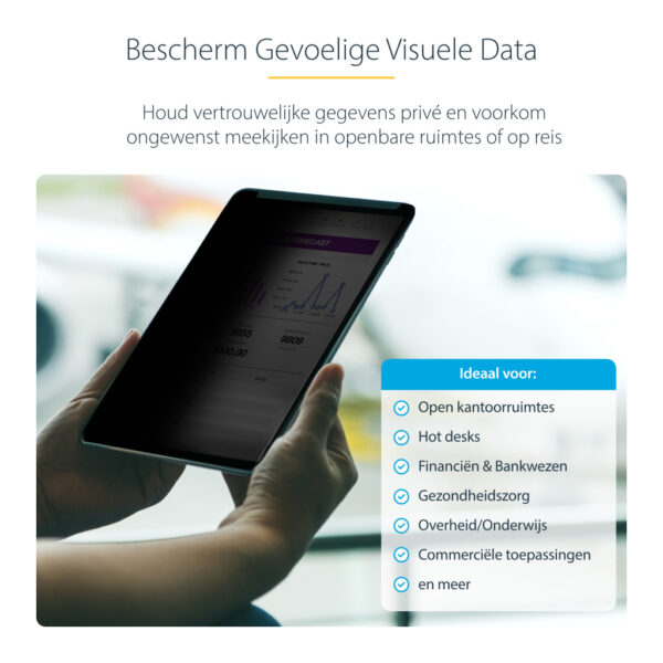 StarTech.com 4-Way 12,9-inch iPad Pro Privacy Filter, 3de Gen en Hoger, Portrait/Landscape Orientatie, Touch-Enabled, Anti-Glans - Afbeelding 11