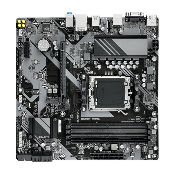 GIGABYTE A620M DS3H moederbord AMD A620 Socket AM5 micro ATX - Afbeelding 2