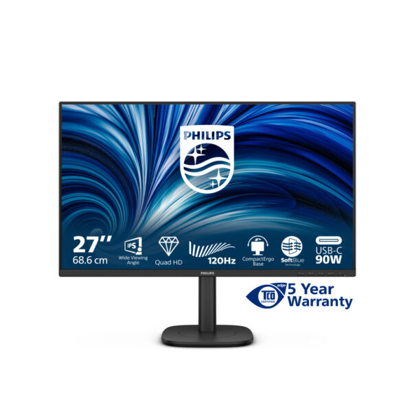 Philips 3000 series 27B2U3601/00 computer monitor 68,6 cm (27") 2560 x 1440 Pixels Quad HD LCD Zwart