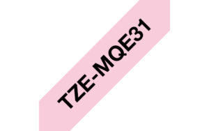 Brother TZEMQE31 labelprinter-tape Zwart op roze TZe