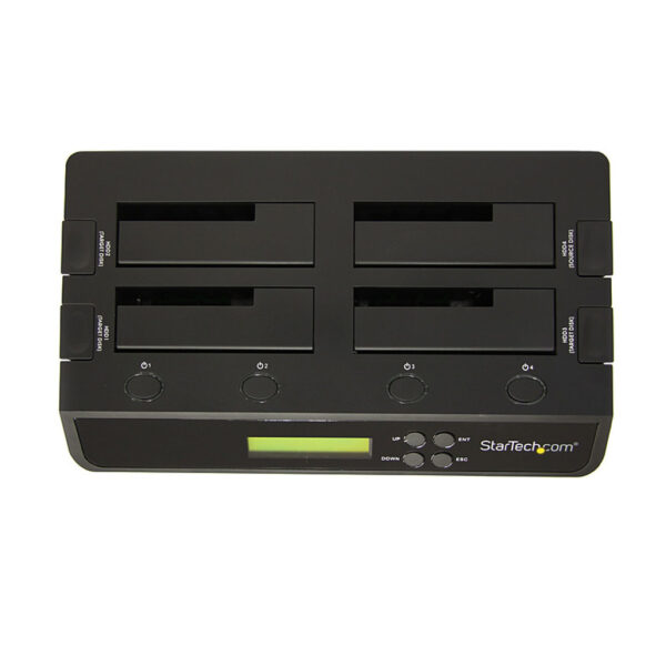 StarTech.com 4-Bay Hard Drive Cloner en Wisser, Standalone 1:3 HDD/SSD Kloner/Copier/Earser, USB 3.0/eSATA naar SATA Docking Sta - Afbeelding 3