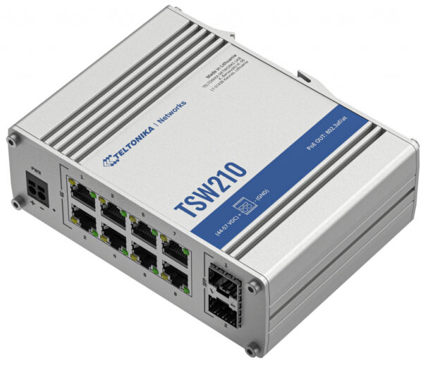 Teltonika TSW210 netwerk-switch Unmanaged Gigabit Ethernet (10/100/1000) Aluminium