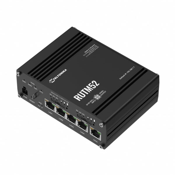 Teltonika RUTM52100000 draadloze router Gigabit Ethernet Dual-band (2.4 GHz / 5 GHz) 5G Zwart - Afbeelding 2