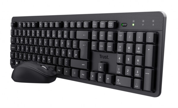 Trust TKM-360 toetsenbord Inclusief muis Kantoor RF Draadloos QWERTY Amerikaans Engels Zwart