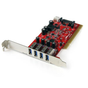 StarTech.com 4 Port PCI SuperSpeed USB 3.0 Adapterkaart met SATA/SP4 Voeding - Quad Port PCI USB 3 Controller Kaart - 5Gbps