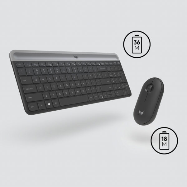 Logitech 920-009204 toetsenbord Inclusief muis Universeel RF Draadloos QWERTY US International Grafiet - Afbeelding 4
