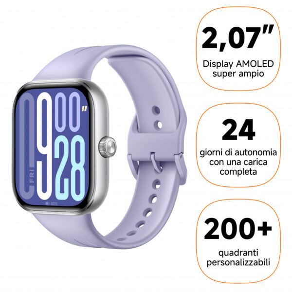 Xiaomi Watch 5 5,26 cm (2.07") AMOLED 47.5 mm Digitaal 432 x 514 Pixels Touchscreen Paars
