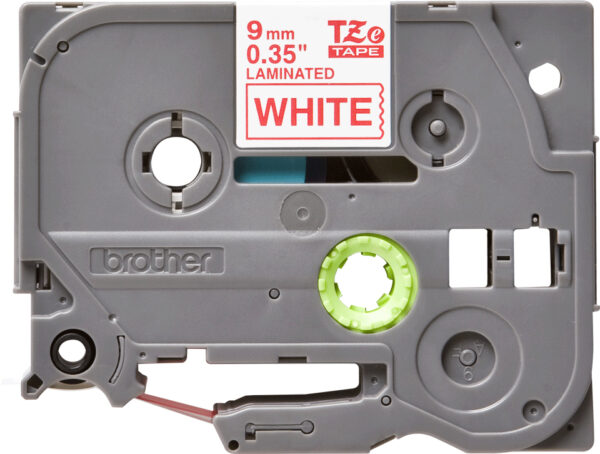 Brother TZE-222 labelprinter-tape Rood op wit - Afbeelding 2