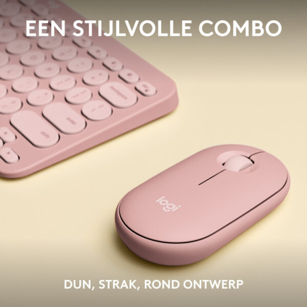 Logitech 920-012241 toetsenbord Inclusief muis Universeel RF-draadloos + Bluetooth QWERTY US International Roze - Afbeelding 2