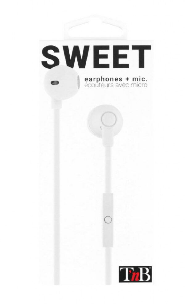 T'nB SWEET Headset Bedraad In-ear Oproepen/muziek Wit - Afbeelding 2