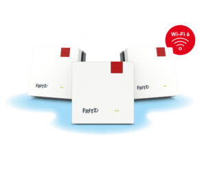 FRITZ! Mesh Set FRITZMESH SET 1600 3-PACK EDITION INTERNATIONAL Dual-band (2.4 GHz / 5 GHz) Wi-Fi 6 (802.11ax) Rood, Wit Intern