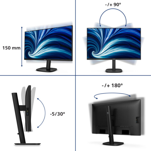 Philips 27B2N3500J/00 computer monitor 68,6 cm (27") 2560 x 1440 Pixels 2K LCD Zwart - Afbeelding 10