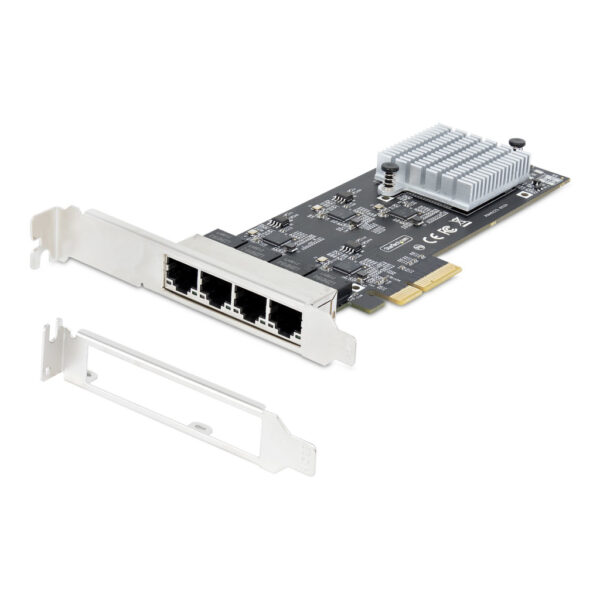 StarTech.com 4-Port 2.5Gbps NBASE-T PCIe Netwerkkaart, Intel I225-V, Quad-Port Computer Ethernet Adapter, Multi-Gigabit NIC, PCI - Afbeelding 6