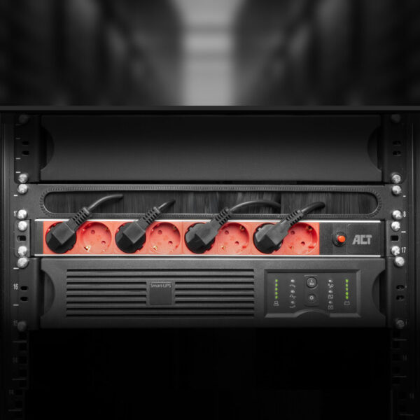ACT Stekkerdoos PDU 19" C14 IEC60320 8-voudig type F, 3m H05VV-F 3G1.0 - Afbeelding 5