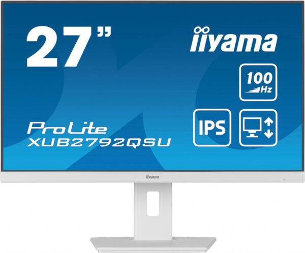 iiyama ProLite XUB2792QSU-W6 computer monitor 68,6 cm (27") 2560 x 1440 Pixels Wide Quad HD LED Wit - Afbeelding 3