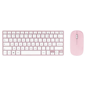 T'nB KBCOLORPK toetsenbord Inclusief muis Bluetooth AZERTY Frans Roze
