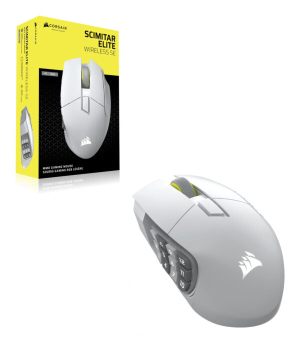 Corsair SCIMITAR ELITE WIRELESS SE muis Gamen Rechtshandig RF-draadloos + Bluetooth Optisch 33000 DPI - Afbeelding 2