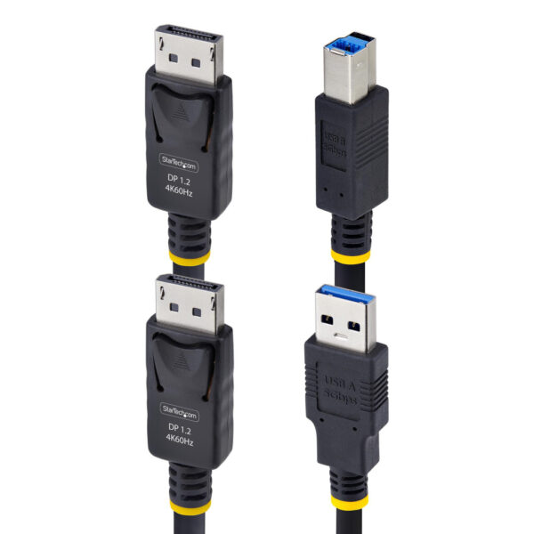 StarTech.com 3m DisplayPort en USB KVM Kabel, 5Gbps, 4K 60Hz, HDR10, DP 1.2 en USB Combo Kabel voor KVM Switches - Afbeelding 2