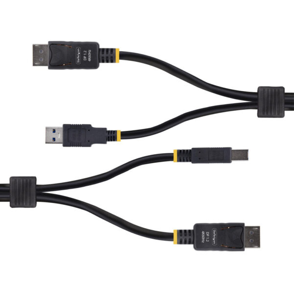 StarTech.com 1,8m DisplayPort en USB KVM Kabel, 5Gbps, 4K 60Hz, HDR10, DP 1.2 en USB Combo Kabel voor KVM Switches - Afbeelding 5