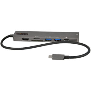 StarTech.com USB C Multiport Adapter - USB-C naar 4K 60Hz HDMI 2.0, 100W Power Delivery Pass-through, SD/MicroSD, 2-Port USB 3.