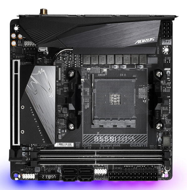 GIGABYTE B550I AORUS PRO AX moederbord AMD B550 Socket AM4 mini ITX - Afbeelding 2