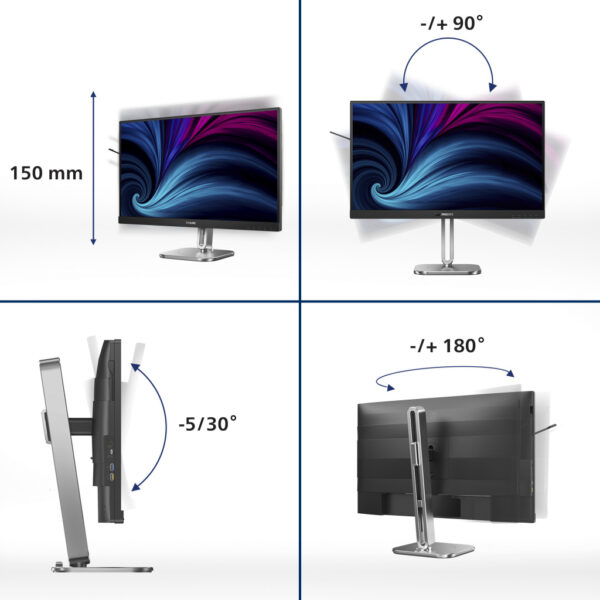 Philips 27B2U4601/00 computer monitor 68,6 cm (27") 2560 x 1440 Pixels Quad HD LCD Grijs - Afbeelding 9