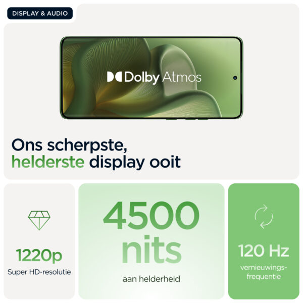 Motorola edge 60 16,9 cm (6.67") Dual SIM Android 15 5G USB Type-C 12 GB 512 GB 5200 mAh Groen - Afbeelding 18