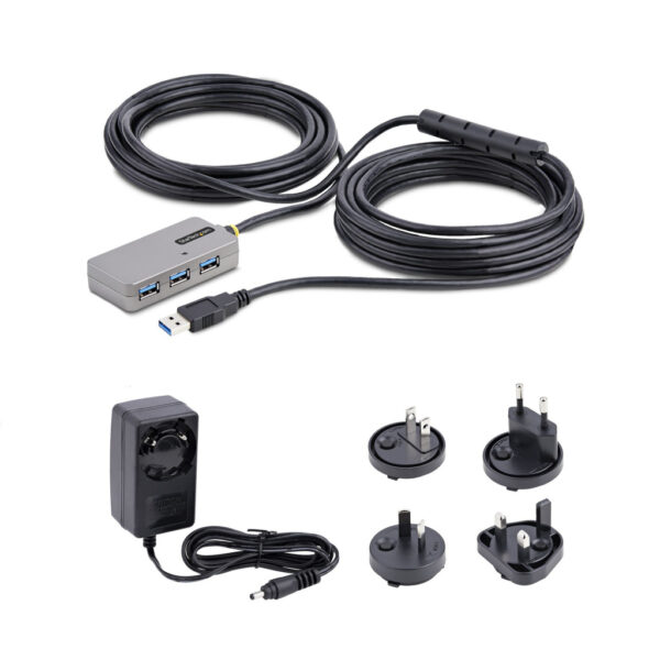 StarTech.com U01043-USB-EXTENDER interface hub USB 3.2 Gen 1 (3.1 Gen 1) Type-A 5000 Mbit/s Zwart, Zilver - Afbeelding 7