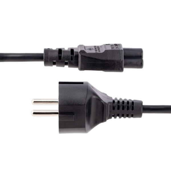 StarTech.com 3m Laptop Stroomkabel, EU Schuko Plug naar C5 (Clover Leaf), 2.5A 250V, 18AWG, Laptop Vervangkabel, Printer Voeding - Afbeelding 3