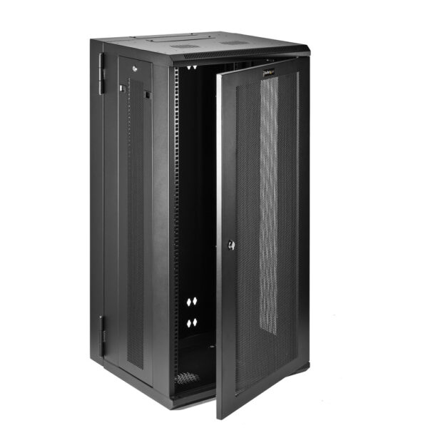 StarTech.com 4 Post 26U Wandmonteerbare Netwerkkast met 1U Schap, 19" Scharnierende Patchkast voor Data/AV/Electronica/Computer - Afbeelding 3