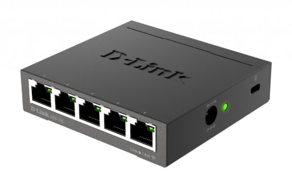 D-Link DGS-105 Unmanaged L2 Gigabit Ethernet (10/100/1000) Zwart - Afbeelding 2