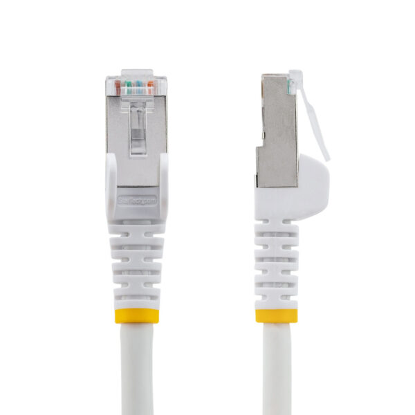 StarTech.com 50cm CAT6a Ethernet Kabel, Wit, Low Smoke Zero Halogen (LSZH), 10GbE 500MHz 100W PoE++ Snagless RJ-45 S/FTP Netwer - Afbeelding 2