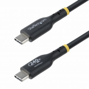 StarTech.com 4m USB-C Laadkabel, Charge & Sync, 240W (5A) PD EPR, USB 2.0, Laptop Type C Laadkabel, USB-IF Gecertificeerd, TPE M
