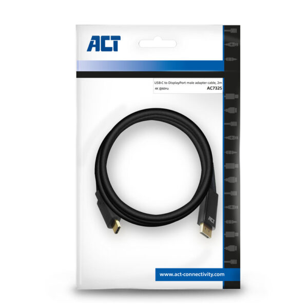 ACT USB-C naar DisplayPort kabel 2 meter - Afbeelding 4