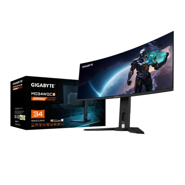 GIGABYTE MO34WQC2 computer monitor 86,4 cm (34") 3440 x 1440 Pixels Wide Quad HD OLED Zwart - Afbeelding 8