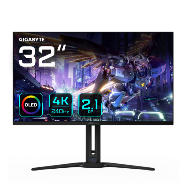 GIGABYTE AORUS FO32U2P computer monitor 80 cm (31.5") 3840 x 2160 Pixels 4K Ultra HD OLED Zwart