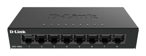 D-Link DGS-108GL Unmanaged Gigabit Ethernet (10/100/1000) Zwart