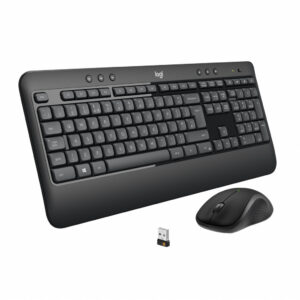 Logitech 920-008677 toetsenbord Inclusief muis Universeel USB QWERTZ Zwitsers Zwart, Wit